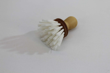Topfkratzer rund, geölt / Nylon weiß